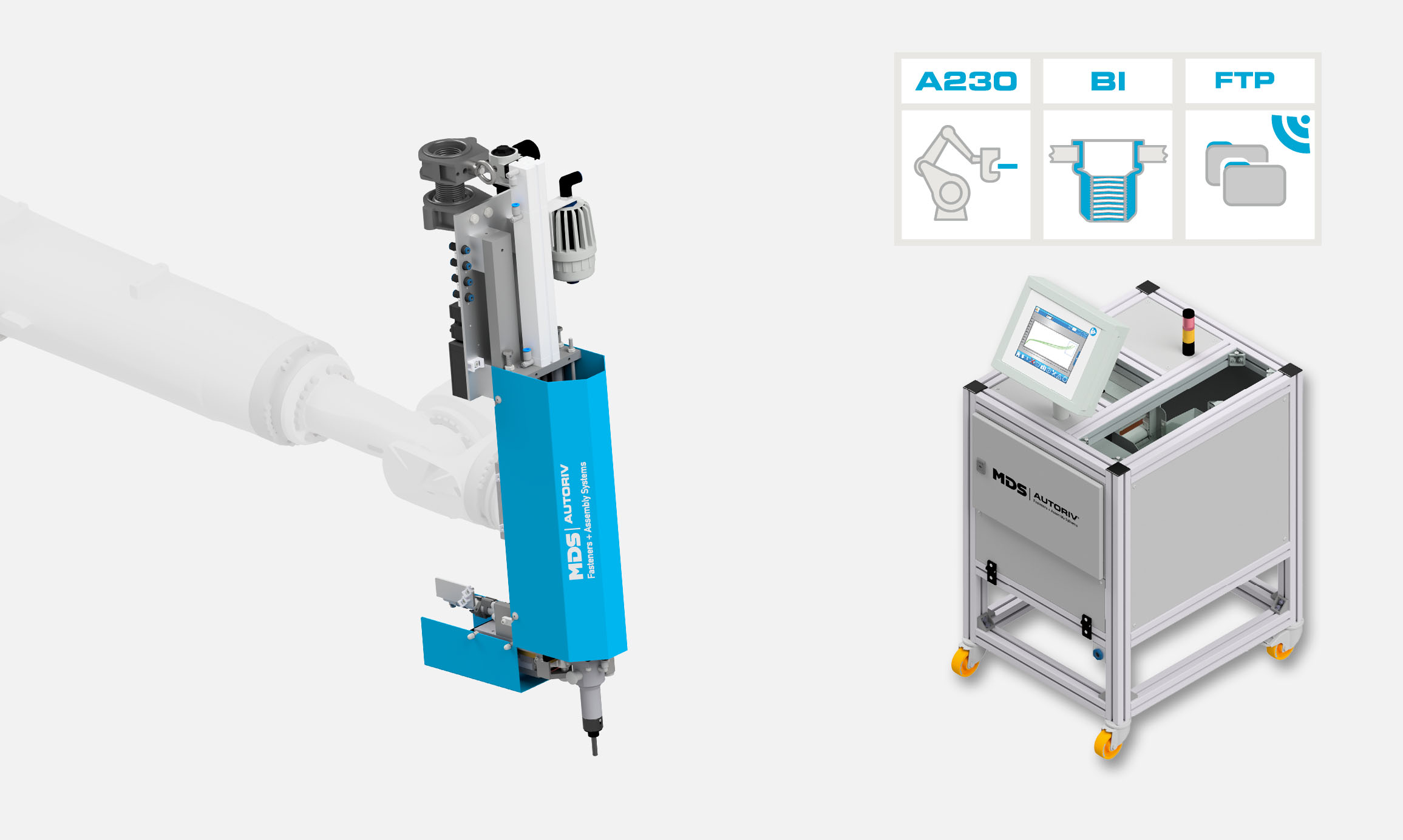 A230-BI robotic tools processing blind rivet fasteners