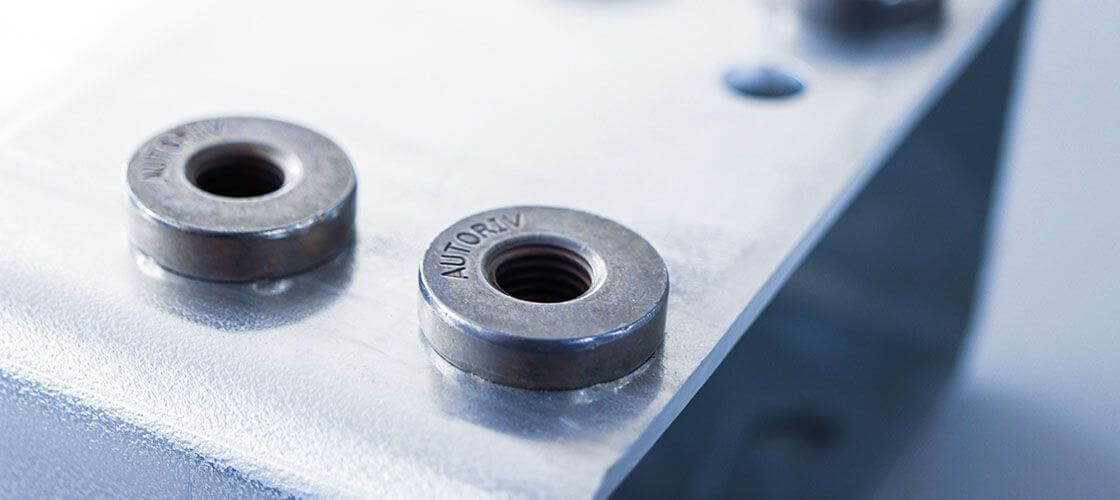 joining process spin-pull clinch rivet nut AUTORIV spacer washer cross-section profile closed